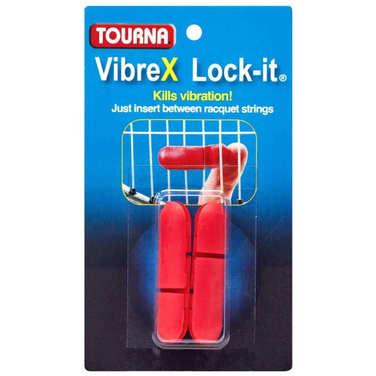 Tourna Vibrex Lock On vibration dampeners red - 2 pieces